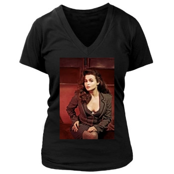 Helena Bonham Carter Women's Deep V-Neck TShirt