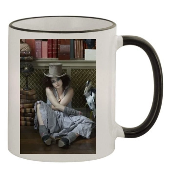 Helena Bonham Carter 11oz Colored Rim & Handle Mug