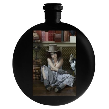 Helena Bonham Carter Round Flask