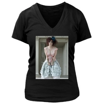 Helena Bonham Carter Women's Deep V-Neck TShirt