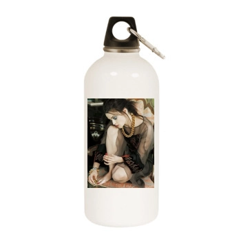 Helena Bonham Carter White Water Bottle With Carabiner