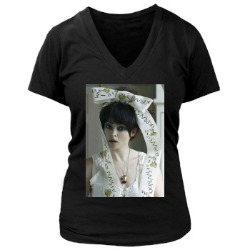 Helena Bonham Carter Women's Deep V-Neck TShirt