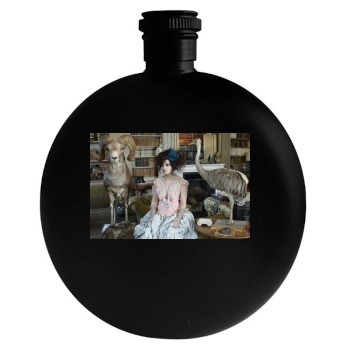 Helena Bonham Carter Round Flask