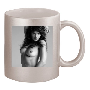 Helena Christensen 11oz Metallic Silver Mug