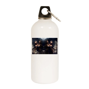 Helena Christensen White Water Bottle With Carabiner