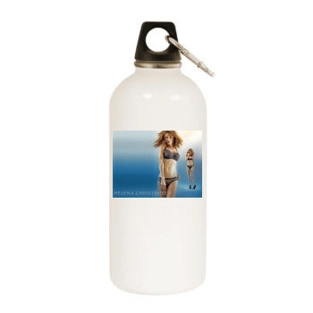 Helena Christensen White Water Bottle With Carabiner