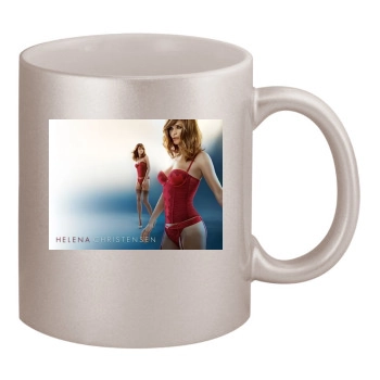 Helena Christensen 11oz Metallic Silver Mug