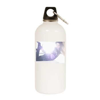 Hilary Duff White Water Bottle With Carabiner