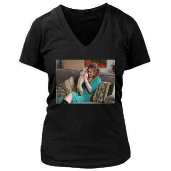 Hilary Duff Women's Deep V-Neck TShirt