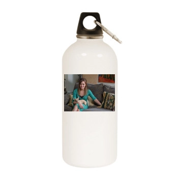 Hilary Duff White Water Bottle With Carabiner