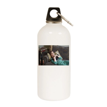 Hilary Duff White Water Bottle With Carabiner