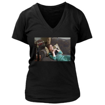 Hilary Duff Women's Deep V-Neck TShirt