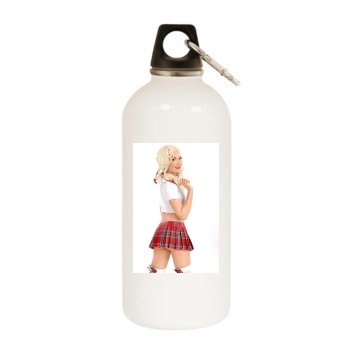 Holly Madison White Water Bottle With Carabiner