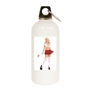 Holly Madison White Water Bottle With Carabiner