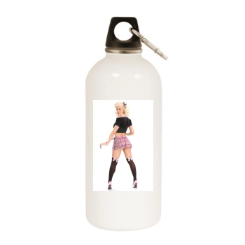 Holly Madison White Water Bottle With Carabiner