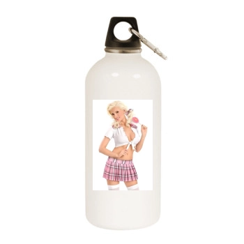 Holly Madison White Water Bottle With Carabiner