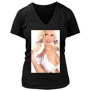 Holly Madison Women's Deep V-Neck TShirt