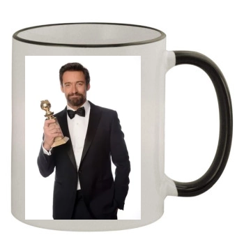 Hugh Jackman 11oz Colored Rim & Handle Mug