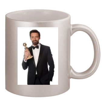 Hugh Jackman 11oz Metallic Silver Mug