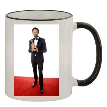 Hugh Jackman 11oz Colored Rim & Handle Mug