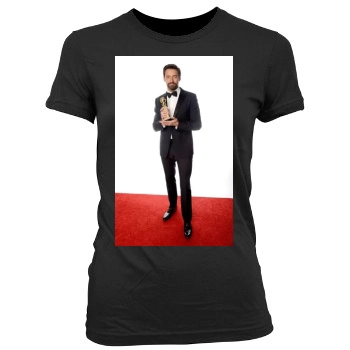 Hugh Jackman Women's Junior Cut Crewneck T-Shirt