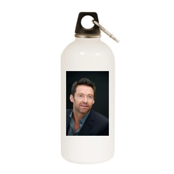 Hugh Jackman White Water Bottle With Carabiner