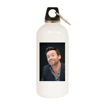 Hugh Jackman White Water Bottle With Carabiner