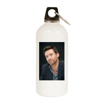 Hugh Jackman White Water Bottle With Carabiner