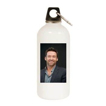 Hugh Jackman White Water Bottle With Carabiner