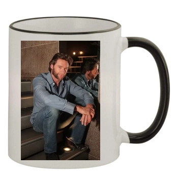 Hugh Jackman 11oz Colored Rim & Handle Mug