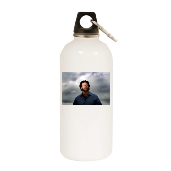 Hugh Jackman White Water Bottle With Carabiner