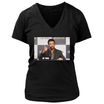 Hugh Jackman Women's Deep V-Neck TShirt