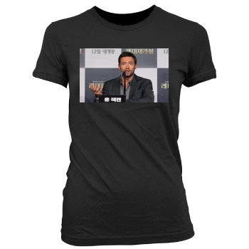 Hugh Jackman Women's Junior Cut Crewneck T-Shirt