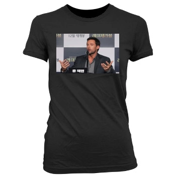 Hugh Jackman Women's Junior Cut Crewneck T-Shirt