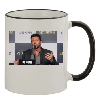 Hugh Jackman 11oz Colored Rim & Handle Mug