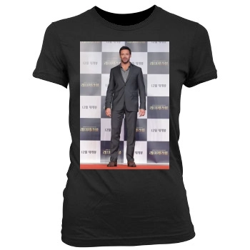 Hugh Jackman Women's Junior Cut Crewneck T-Shirt