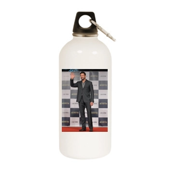 Hugh Jackman White Water Bottle With Carabiner