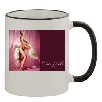 Olivia Wilde 11oz Colored Rim & Handle Mug