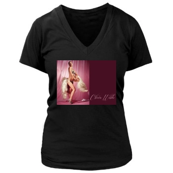 Olivia Wilde Women's Deep V-Neck TShirt