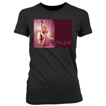 Olivia Wilde Women's Junior Cut Crewneck T-Shirt