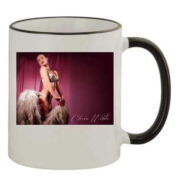 Olivia Wilde 11oz Colored Rim & Handle Mug