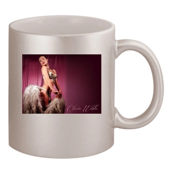 Olivia Wilde 11oz Metallic Silver Mug