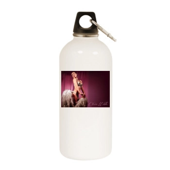 Olivia Wilde White Water Bottle With Carabiner