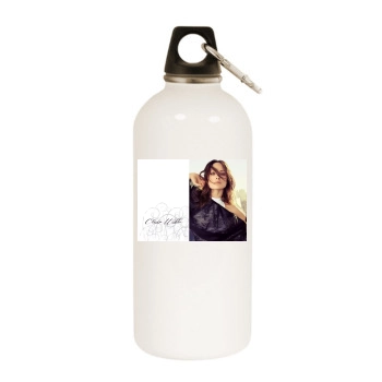 Olivia Wilde White Water Bottle With Carabiner