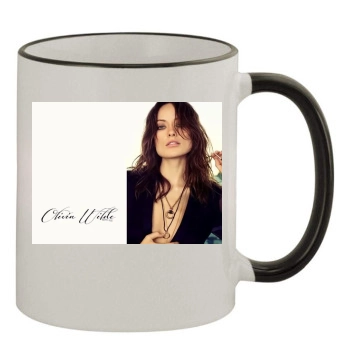 Olivia Wilde 11oz Colored Rim & Handle Mug