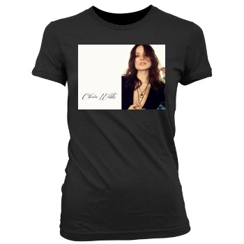 Olivia Wilde Women's Junior Cut Crewneck T-Shirt