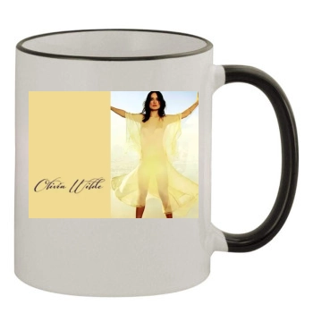 Olivia Wilde 11oz Colored Rim & Handle Mug