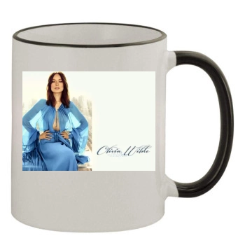 Olivia Wilde 11oz Colored Rim & Handle Mug