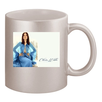 Olivia Wilde 11oz Metallic Silver Mug