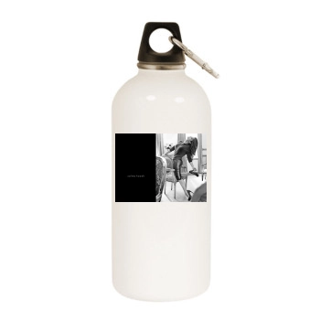 Salma Hayek White Water Bottle With Carabiner